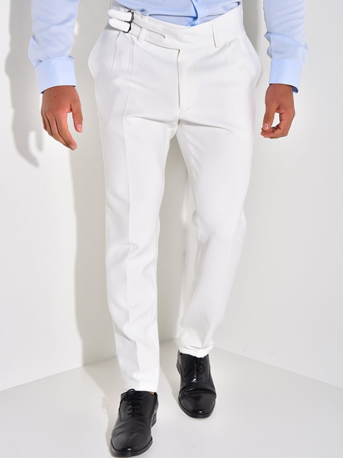 Men's Casual  White Trousers