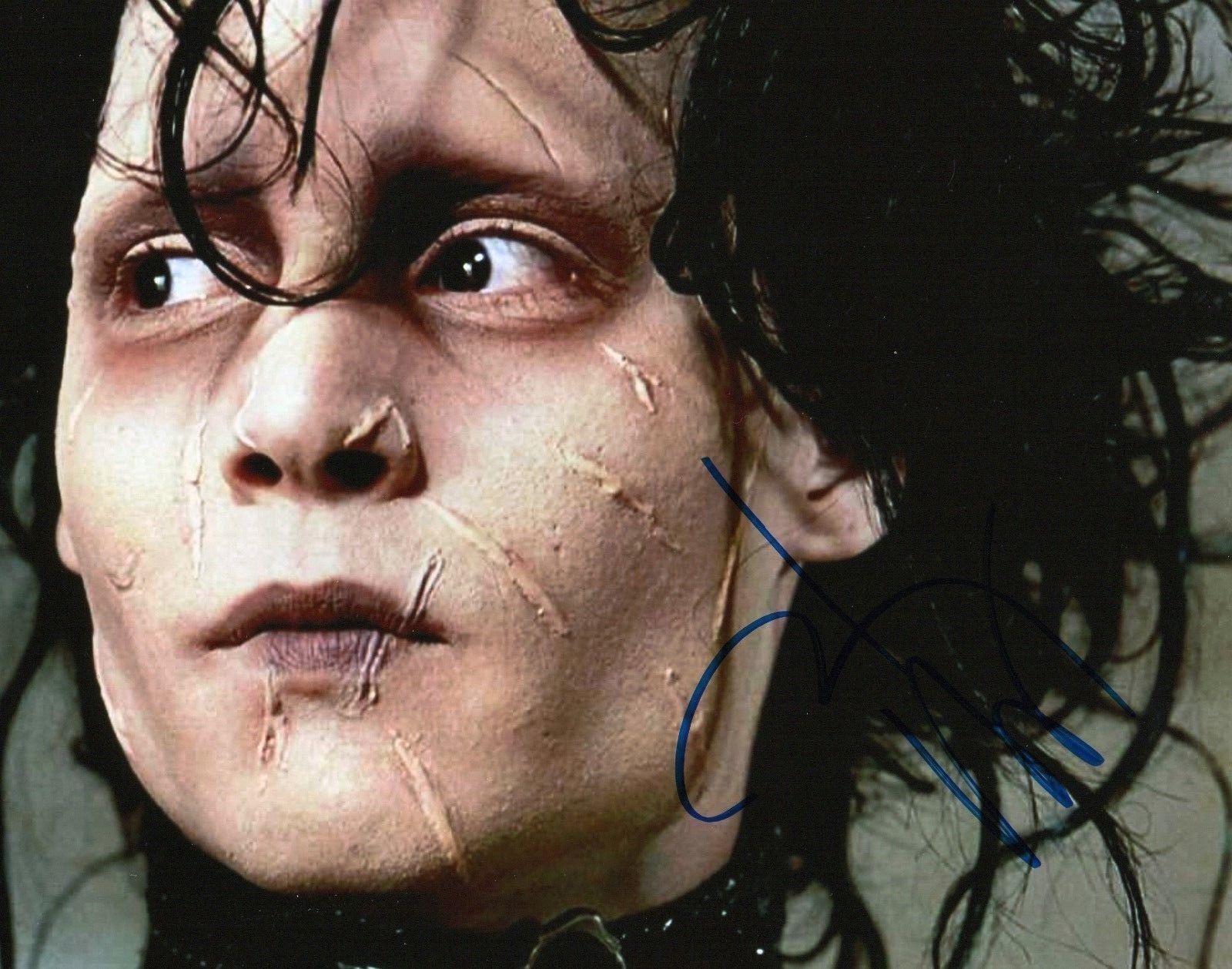 JOHNNY DEPP - EDWARD SCISSORHANDS AUTOGRAPHED SIGNED A4 PP POSTER Photo Poster painting PRINT