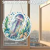 Jellyfish DIY Rhinestone Diamond Painting Pendant 25x25cm Double Sided