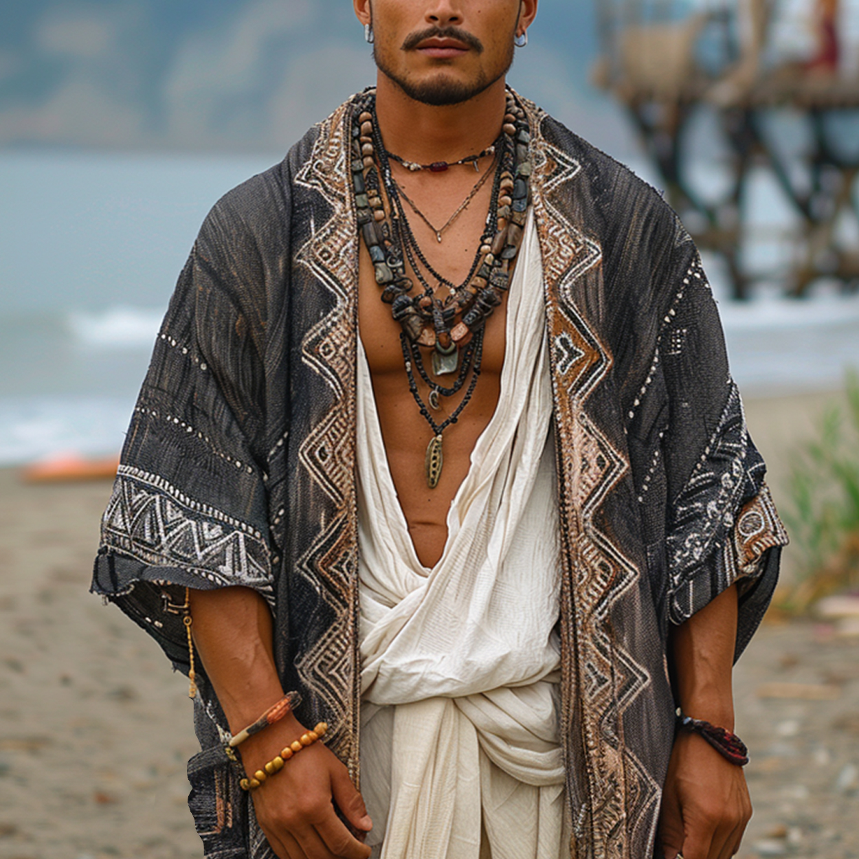 Mens N Town Resort Kimono Cardigan