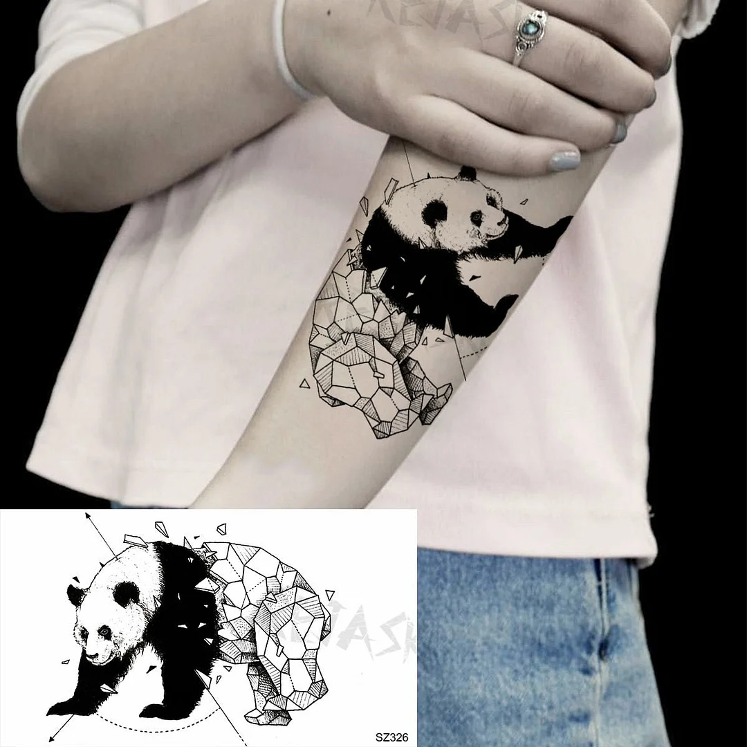 Realistic Sunflower Fashion Wrist Temporary Tattoos For Women Gilr Butterfly Geometry Fake Tattoo Custom Armbands Washable Tatoo