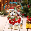 DIY Christmas Schnauzer Dog-Acrylic Diamond Painting Ornaments With Shaking Head Function