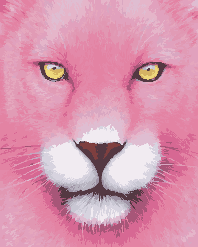 

Pink Colored Panther – Paint By Numbers - 40*50CM, 501 Original