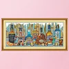 (US Only)Beer Printed Cross Stitch Kit 77x36cm DIY 14CT Thread Art Needlework Art