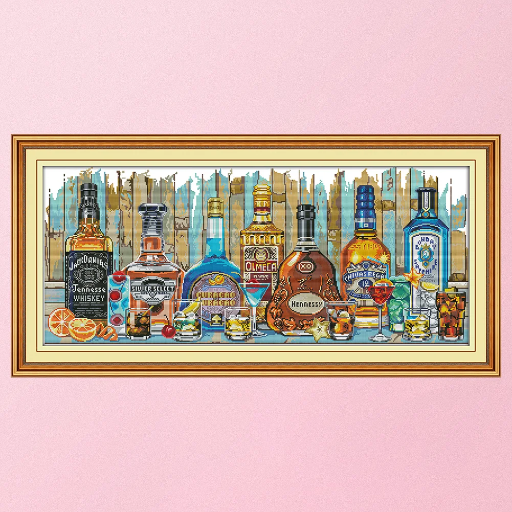 14ct Stamped Cross Stitch - Wine(77*36cm)