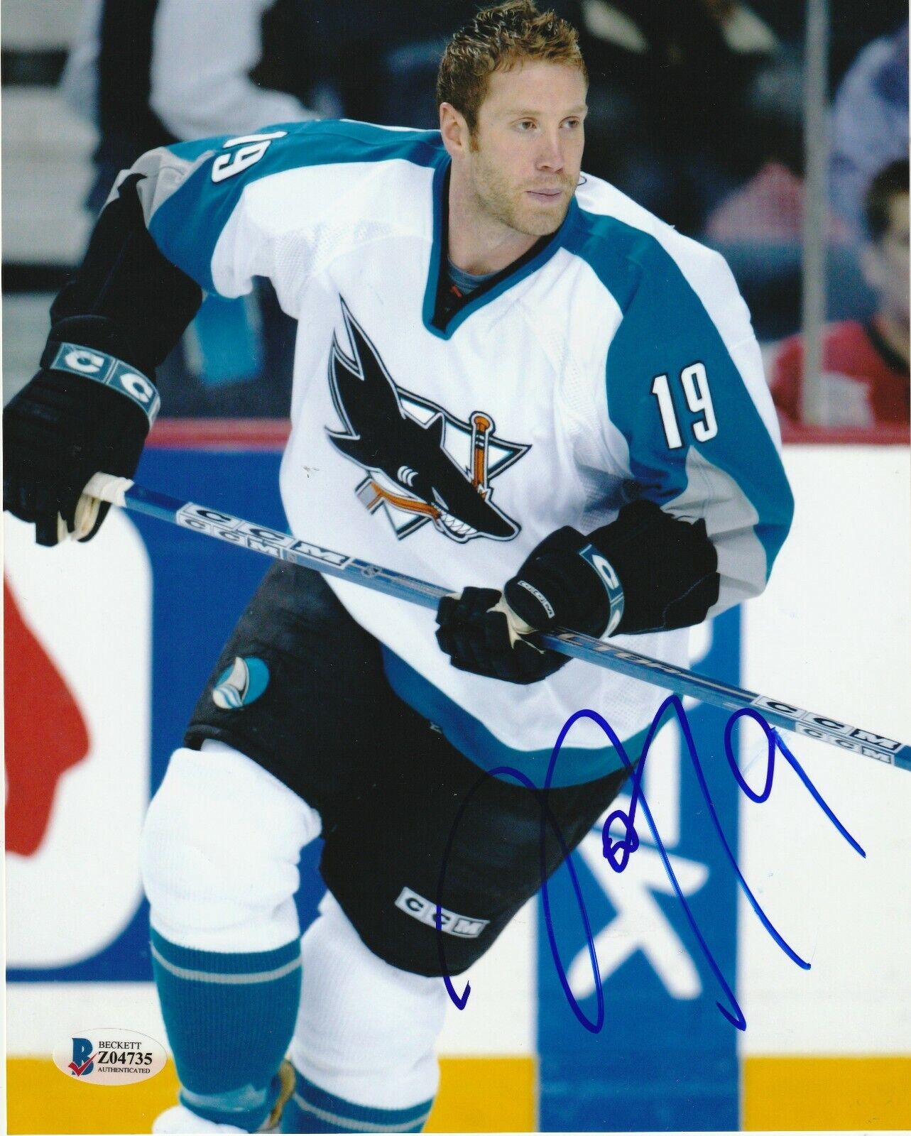 JOE THORNTON Signed San Jose SHARKS 8x10 Photo Poster painting w/ Beckett COA