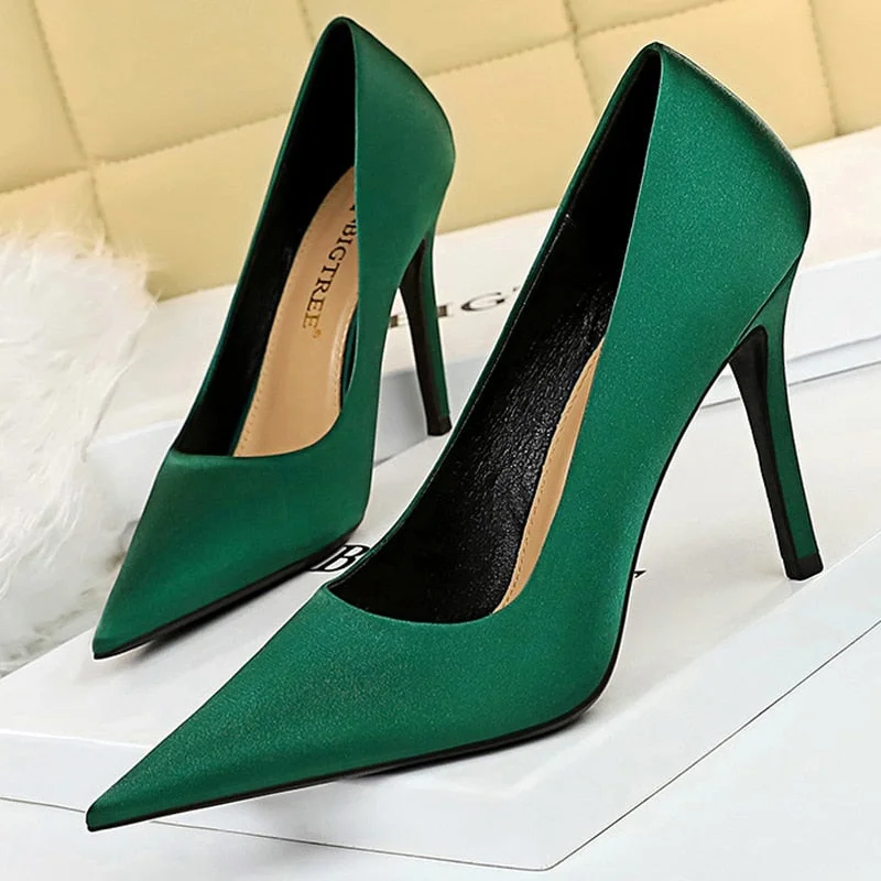 BIGTREE Shoes New Snake Pattern Women Pumps Sexy High Heels Party Shoes Stiletto Heels Wedding Shoes Large Size Female Shoes