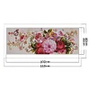 Peony - Full Embroidery 3 Strands 11CT Stamped Cross Stitch - 110*40CM - Large Size