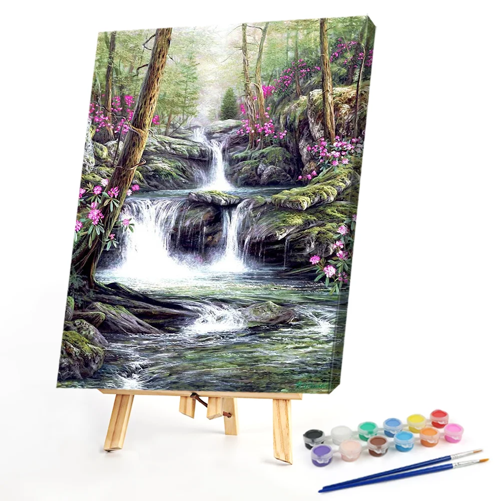 Mountain Waterfall - Paint By Numbers(40*50CM)