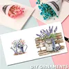 6Pcs Diamond Painting Lavender Garden Greeting Card Set with Envelopes for Birthdays Thanksgiving & Special Occasion