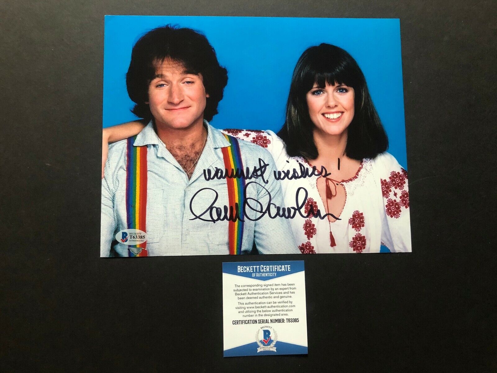 Pam Dawber Hot signed autographed Mork & Mindy 8x10 Photo Poster painting Beckett BAS coa