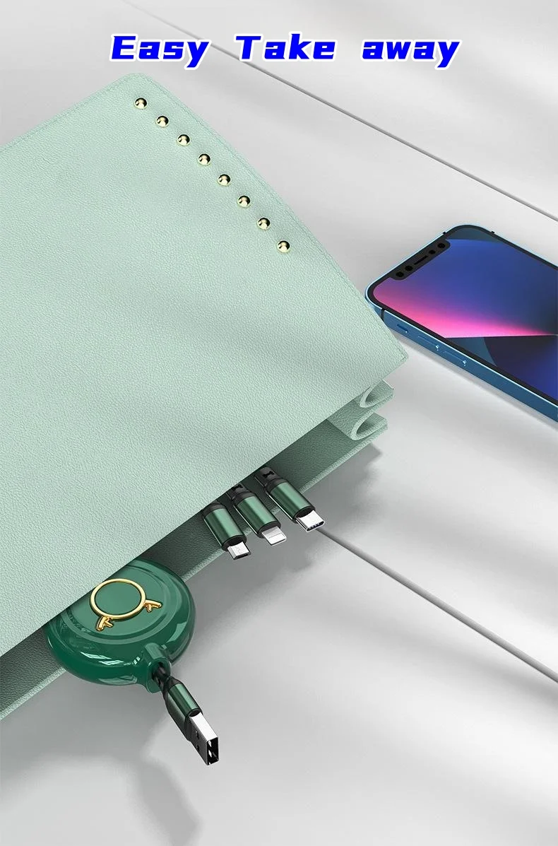 Car logo retractable 1 to 3 mobile phone charging cable