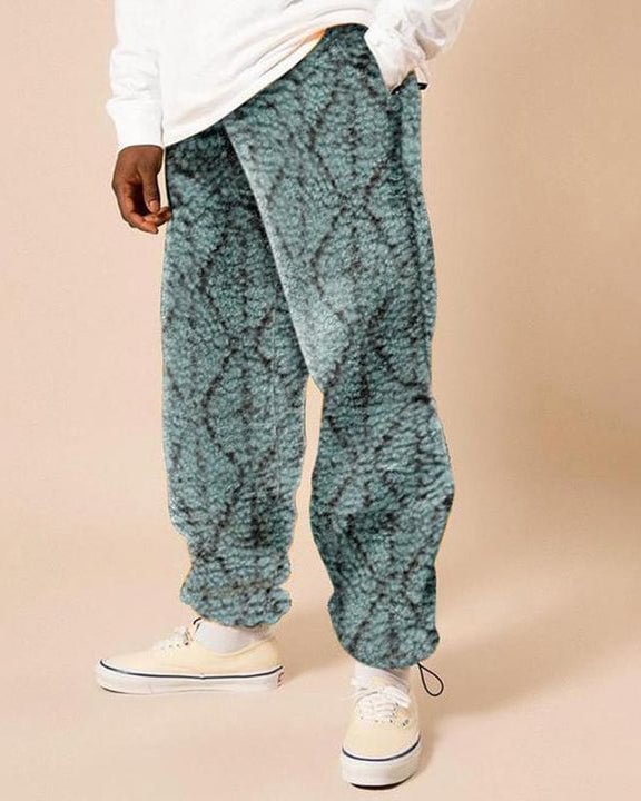 Autumn and winter retro polar fleece trend men's casual pants
