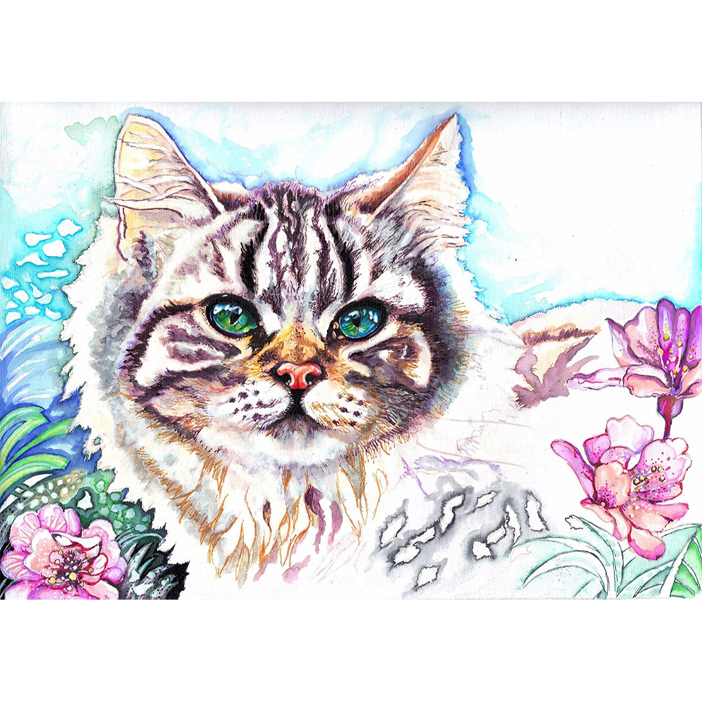 

Cute Cat - Round Drill Diamond Painting - 40*30CM, 501 Original