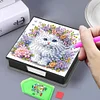 (US Local)Cat Diamond Painting Memo Pad Holder with 160 Sheets of Paper for DIY Art Craft