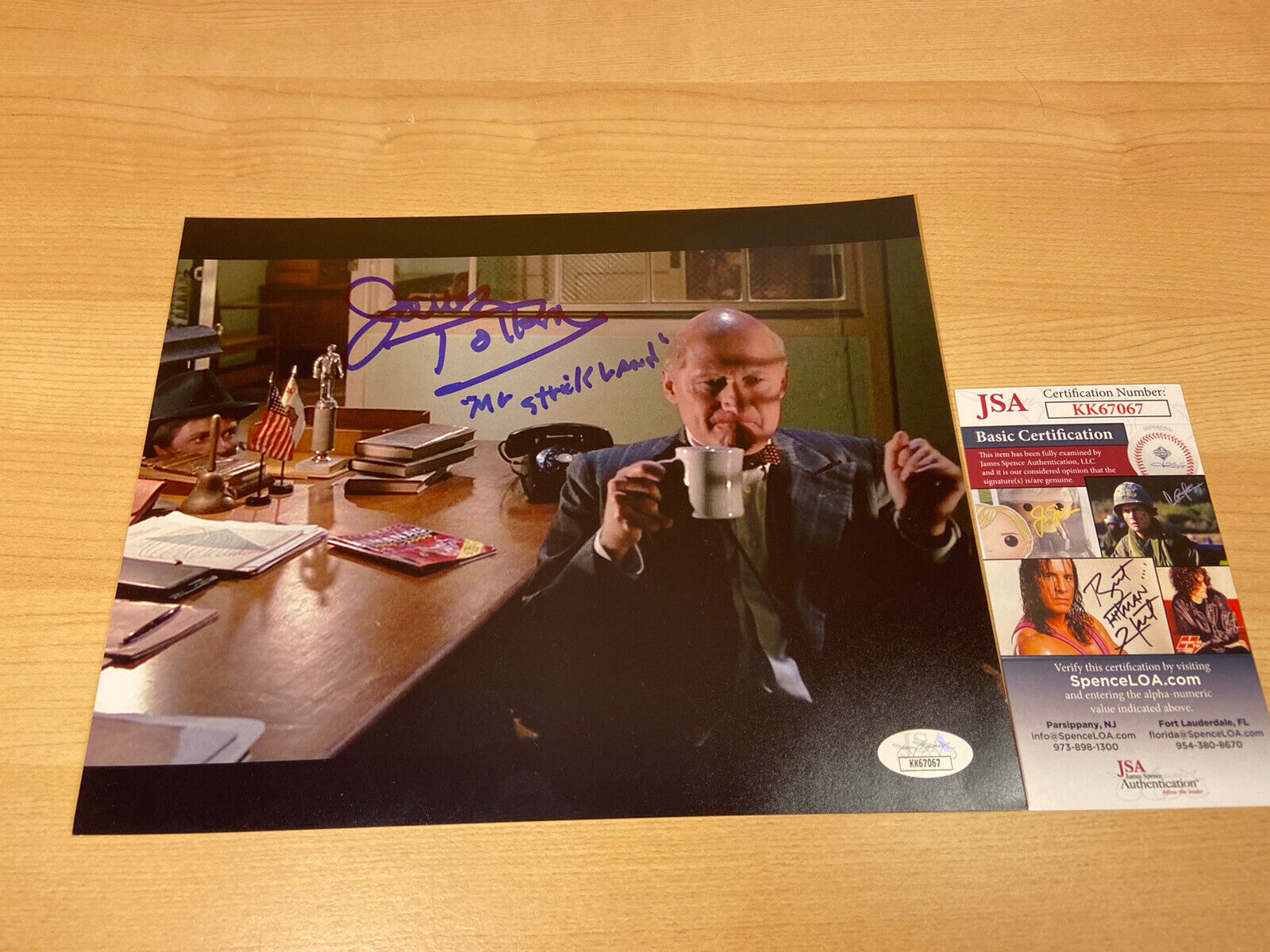 James Tolkan back to the future BTTF Autographed Signed 8X10 Photo Poster painting JSA COA