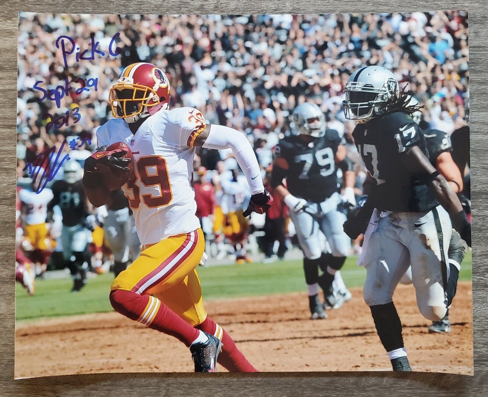 David Amerson Signed 8x10 Photo Poster painting Washington Redskins Autograph RAD