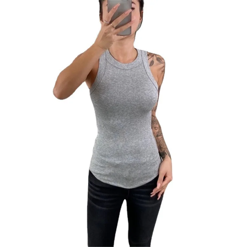 Brownm Brownm Women's Sexy Multi-Color Scarf Small Vest Women's Tight Women's T-Shirt Polyester Polyester Fiber