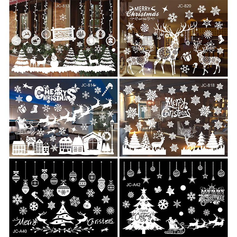 Tegooe Reusable Christmas Window Clings - Waterproof Static Decals for Home Decor