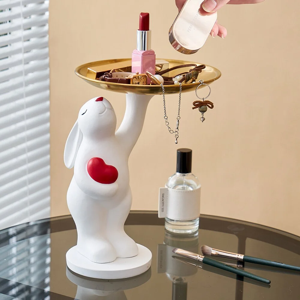 Cute Animal Sculpture Creative Storage Resin Statue Nordic Home Decoration Living Room Desktop Decoration Accessories Crafts