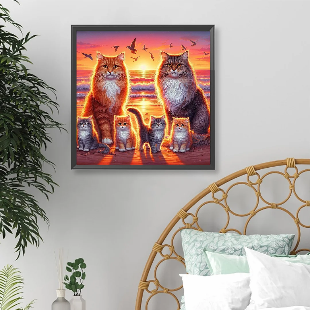Diamond Painting - Full Round Drill - Cat(Canvas|Canvas|40*40cm)