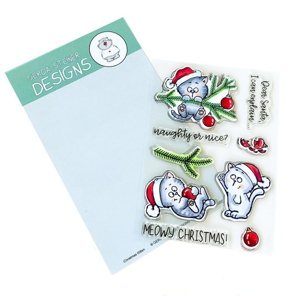 Christmas Kitten Metal Cutting Dies Stencils and Cear Stamps for DIY Scrapbooking Photo Album Decorative Embossing DIY Paper Cards - Shop Trendy Women's Fashion | TeeYours