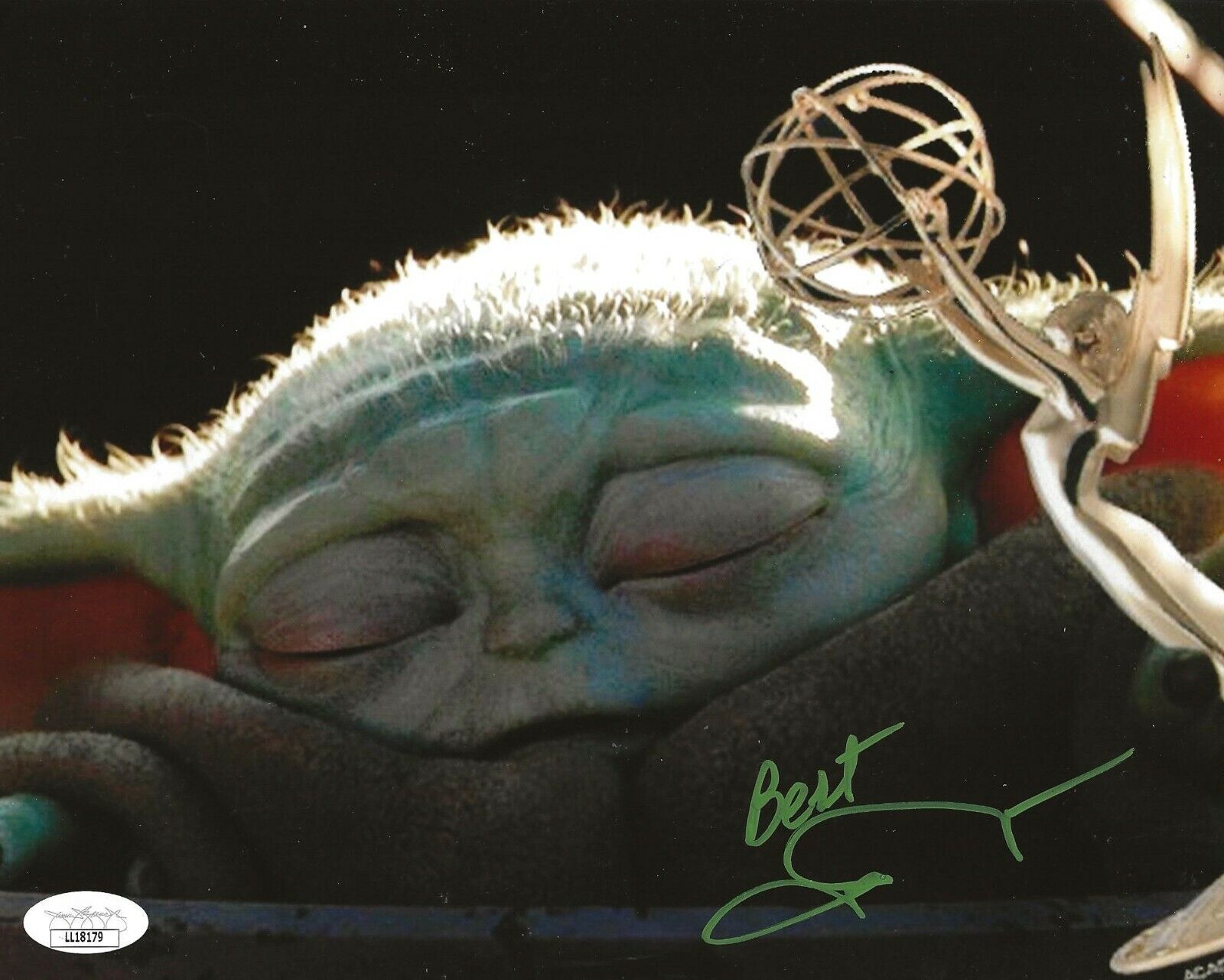 John Rosengrant signed The Mandalorian Baby Yoda 8x10 Photo Poster painting autographed 2 JSA