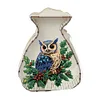 (US Local)Acrylic Wooden Owl Bag Shape Diamond Painting Piggy Bank Storage Box Kit