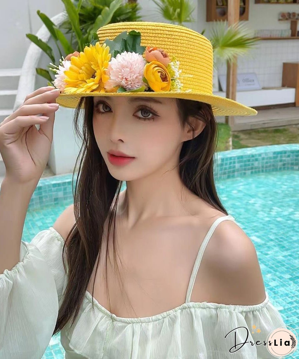 Vacation Style Fashionable Flower Shading Cloche Hat