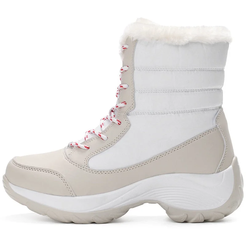 Women Boots White Winter Shoes For Women Ankle Boots Super Warm Snow Botas De Mujer Black Platform Shoes With Heels Boots Female