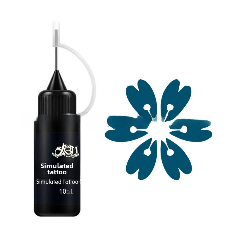 Hand-painted Pigment Color Black Henna Paste Tattoo Juice Paste Jagua Plant Paste Hollow Template