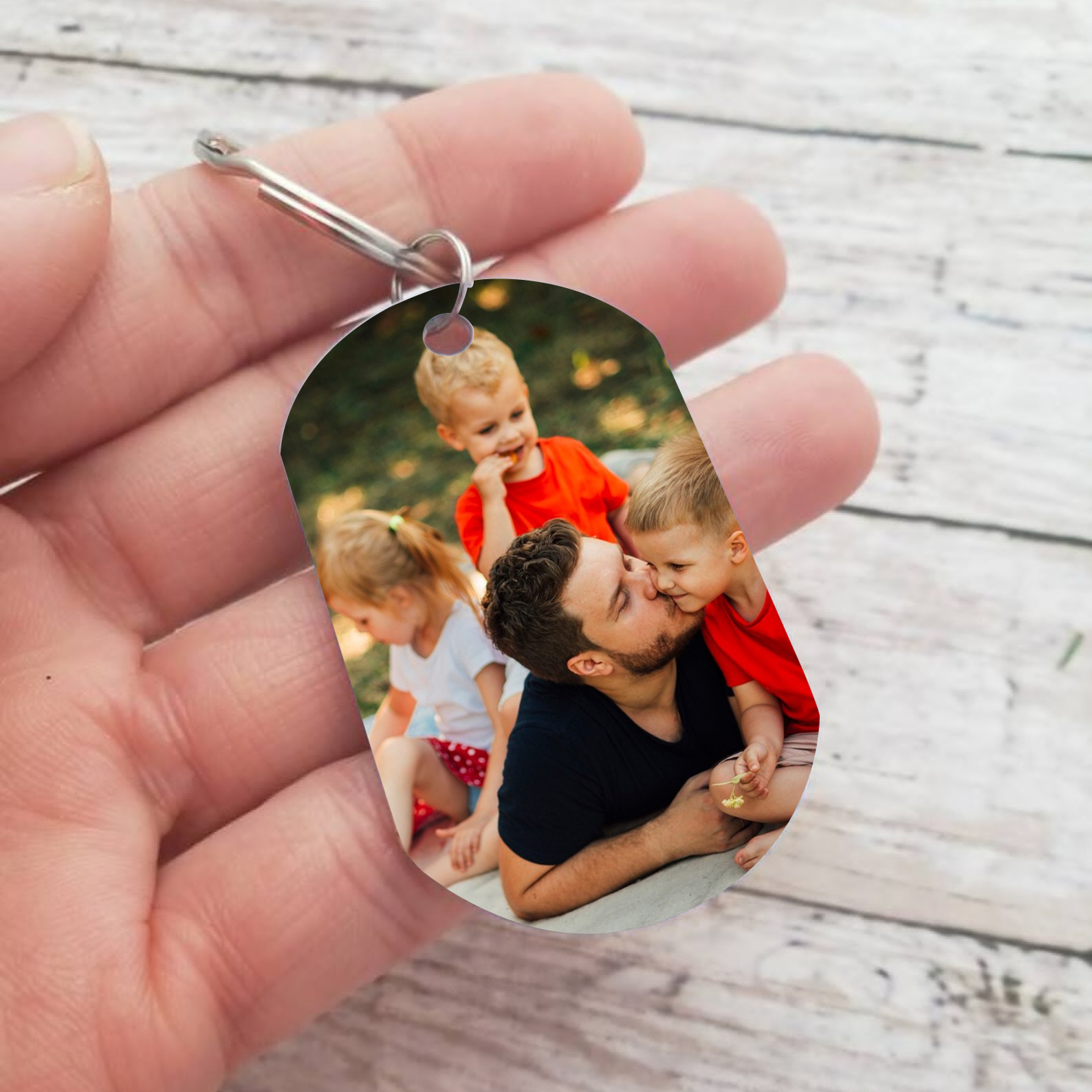 4 Names - Personalised Dad Keychain Custom Name & Photo Keychain Father's Day Gifts-Jessemade AU