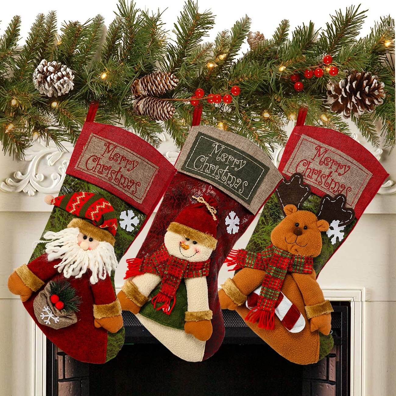 Christmas Character Stockings Set (3 PCS)