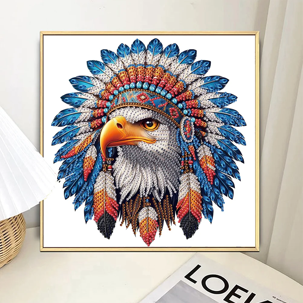 Diamond Painting - Partial Special Shaped Drill - Indian Eagle(Canvas|30*30cm)