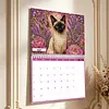 2027 New DIY Diamond Painting Cat Wall Calendar Kit 12-Month Flip Calendar Design Home Decor