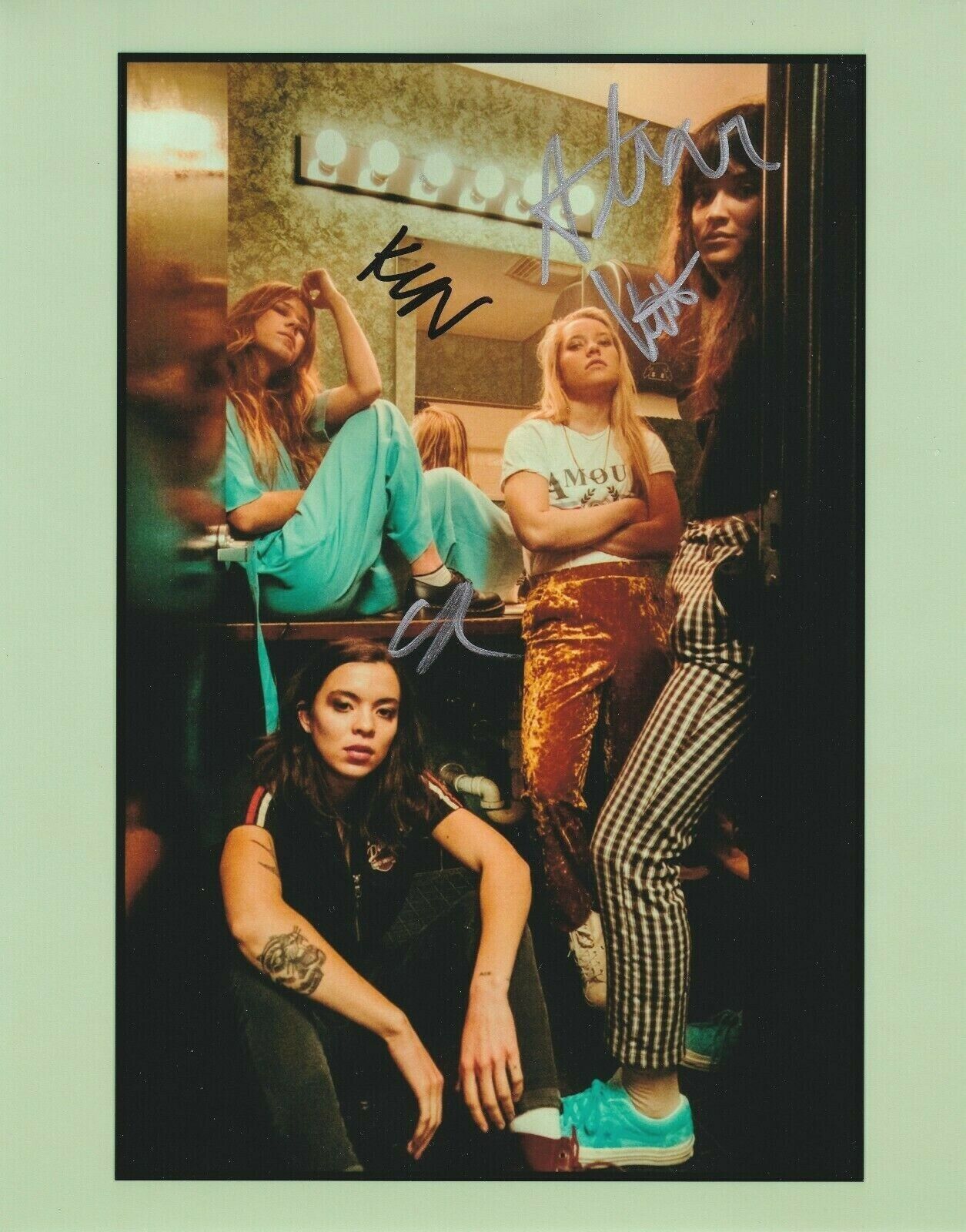 The Aces REAL hand SIGNED Photo Poster painting #3 COA Autographed Indie Pop Band