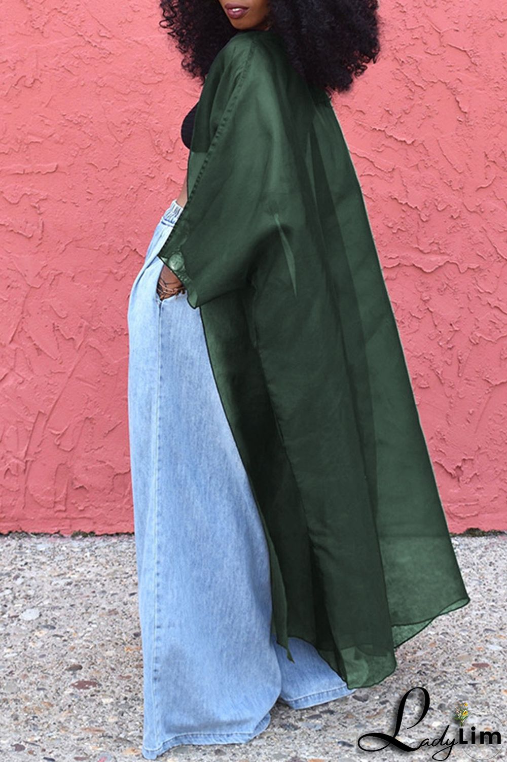 Black Casual Solid Patchwork Outerwear