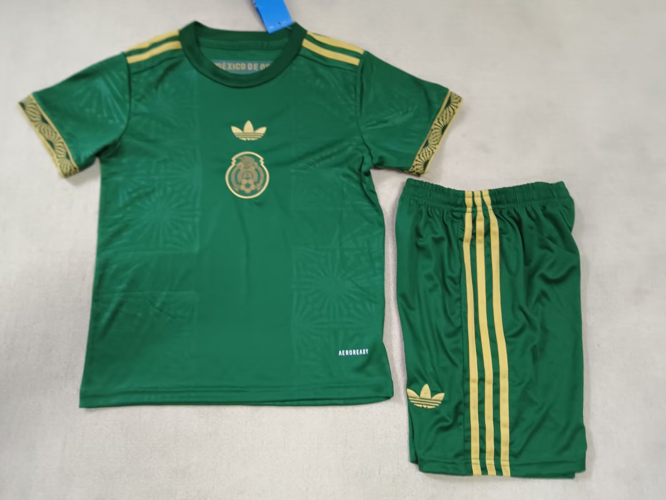 2025 Mexico Green Kids Kit Soccer Jersey Thai Quality