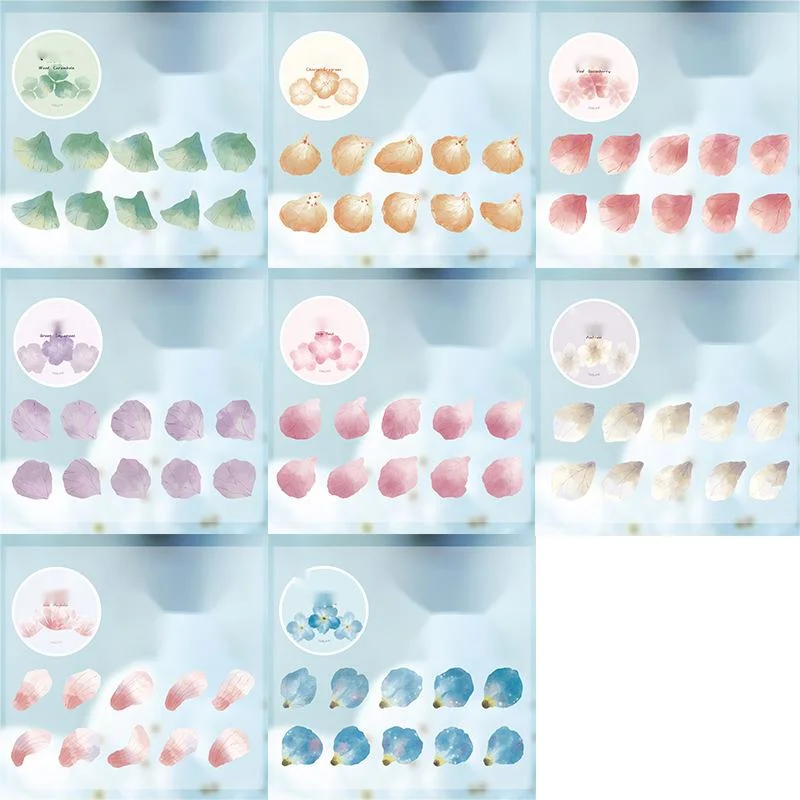 Sakura watercolor special-shaped stickers material account book DIY roll