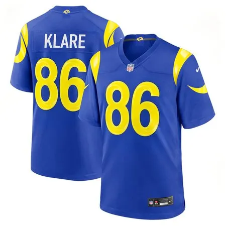 Youth Los Angeles Rams #86 Max Klare Navy 2026 NFL Draft Game Jersey