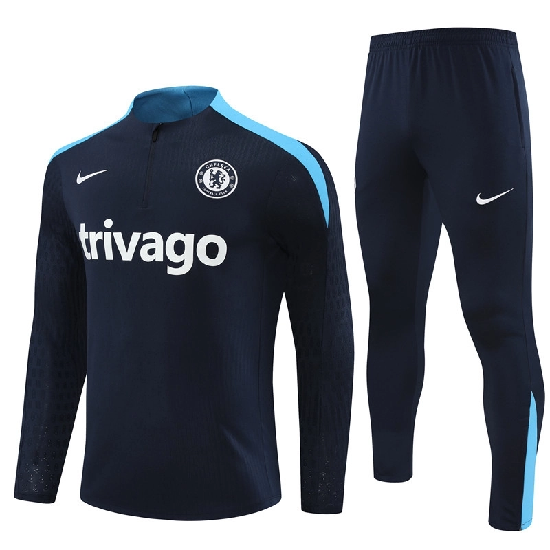 24/25 Chelsea Long Sleeve Navy Blue Training Suit