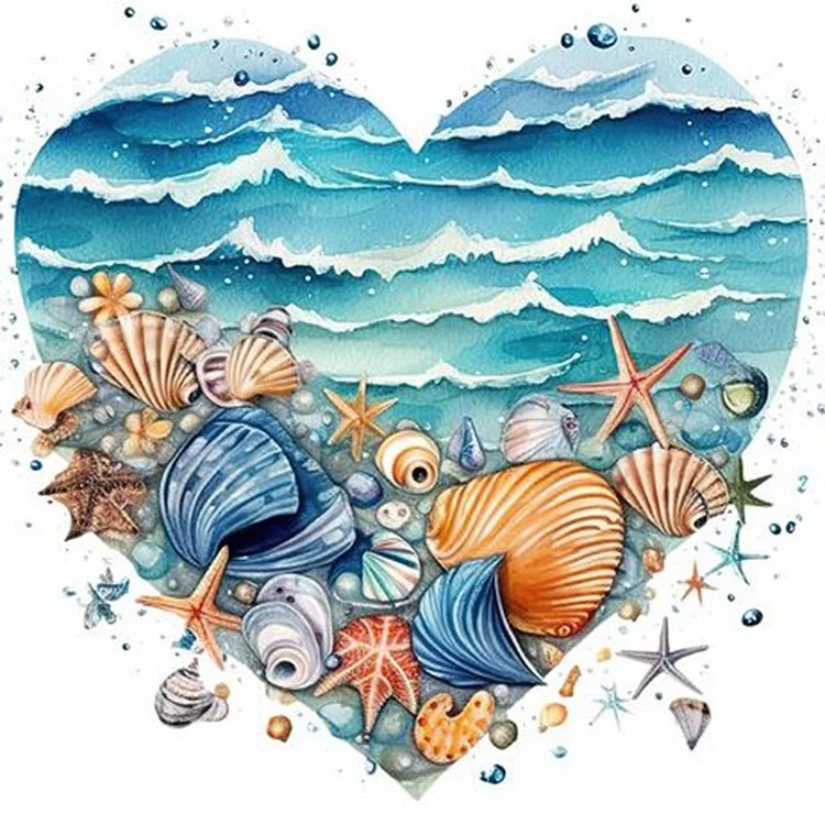Love Starfish 30*30CM(Canvas) Full Round Drill Diamond Painting gbfke