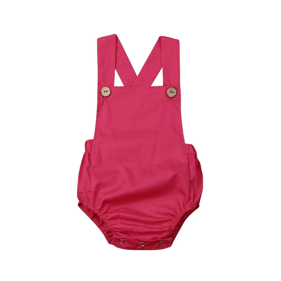 2019 Baby Summer Clothing 0-3Y Newborn Infant Baby Boy Girl Cotton Bodysuit Striped Solid Casual Jumpsuit Outfits Sunsuit