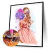 Diamond Painting -5D Full Round Drill Backfigure Girl