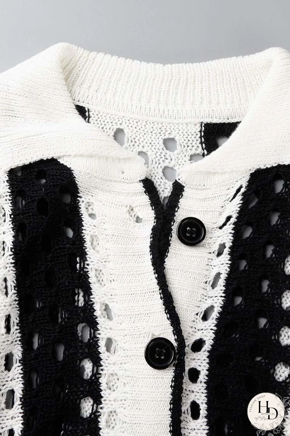 Rose Red Sexy Hollowed Out Patchwork Buckle Turndown Collar Short Sleeve Two Pieces