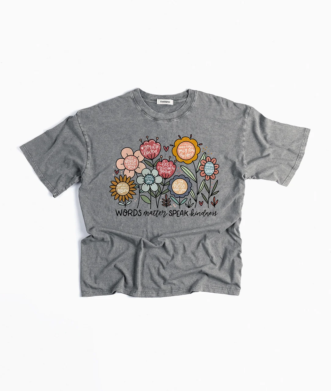 Words Matter Speak Kindness Washed T-shirt