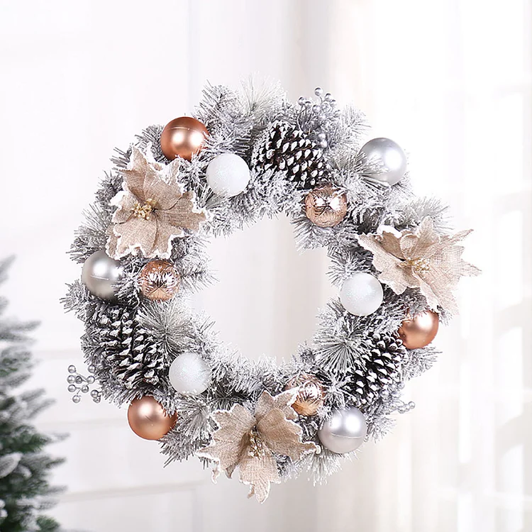 Festive decoration Christmas silver garland ornaments props