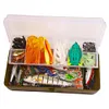 Mixed Fishing Lures Kit Soft and Hard Bait Hooks Swivels for Bass Pike Crank