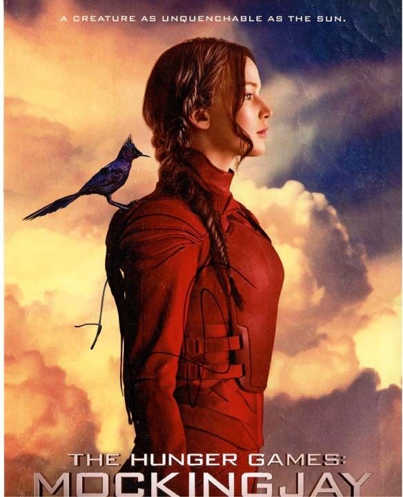 JENNIFER LAWRENCE signed THE HUNGER GAMES KATNISS EVERDEEN 11x14 Photo Poster painting