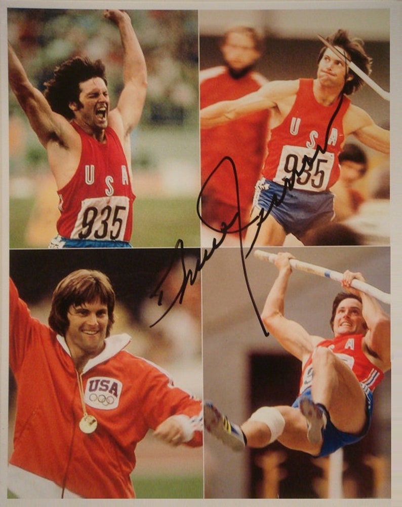 BRUCE JENNER former SIGNED Photo Poster painting now Caitlyn Jenner Decathlete Keeping Up With The Kardashians wcoa